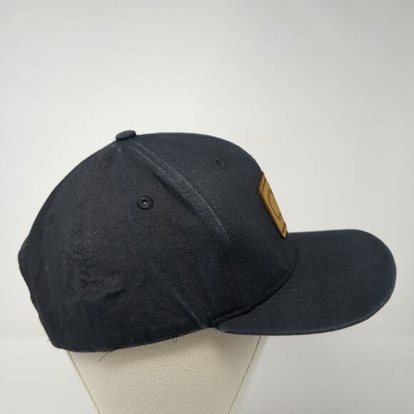 Arcadian Outfitters Snapback Cap Black One Size Adjustable Vented Holes 6 Panel - Picture 5 of 9